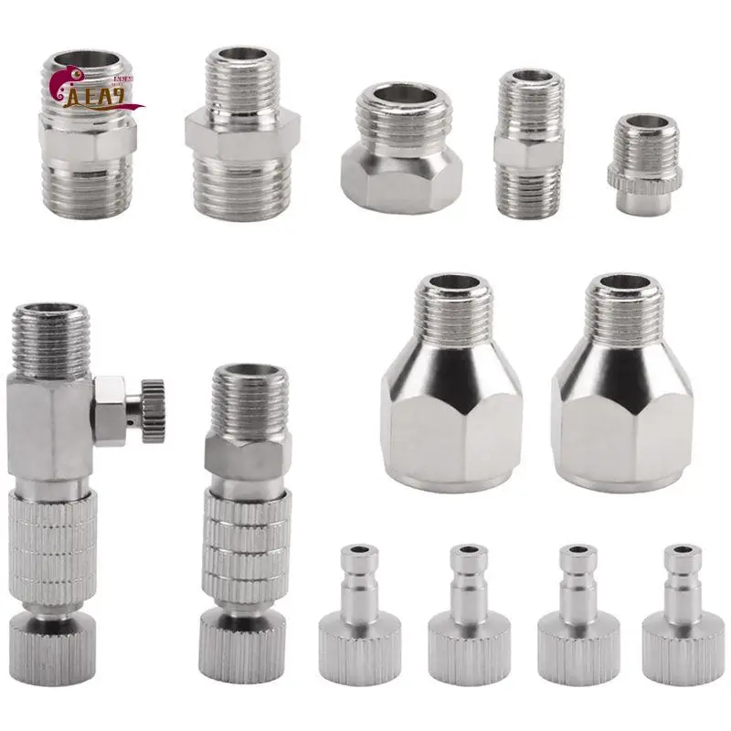 

AEA9-15Pcs Airbrush Adapter Set Airbrush Quick Release Coupling Disconnect Adapter Kit Fitting Connector Set Female Connector
