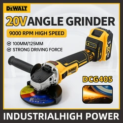 DEWALT DCG405NT Brushless Angle Grinder Wireless Polisher 125MM/100MM 9000 RPM Cutting Machine 20V Battery Portable Power Tools