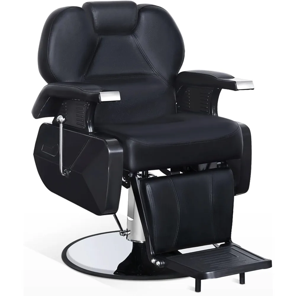 

Heavy Duty Reclining Barber Chair All Purpose Hydraulic Salon Chair for Barbershop Stylist Tattoo Chair 2687