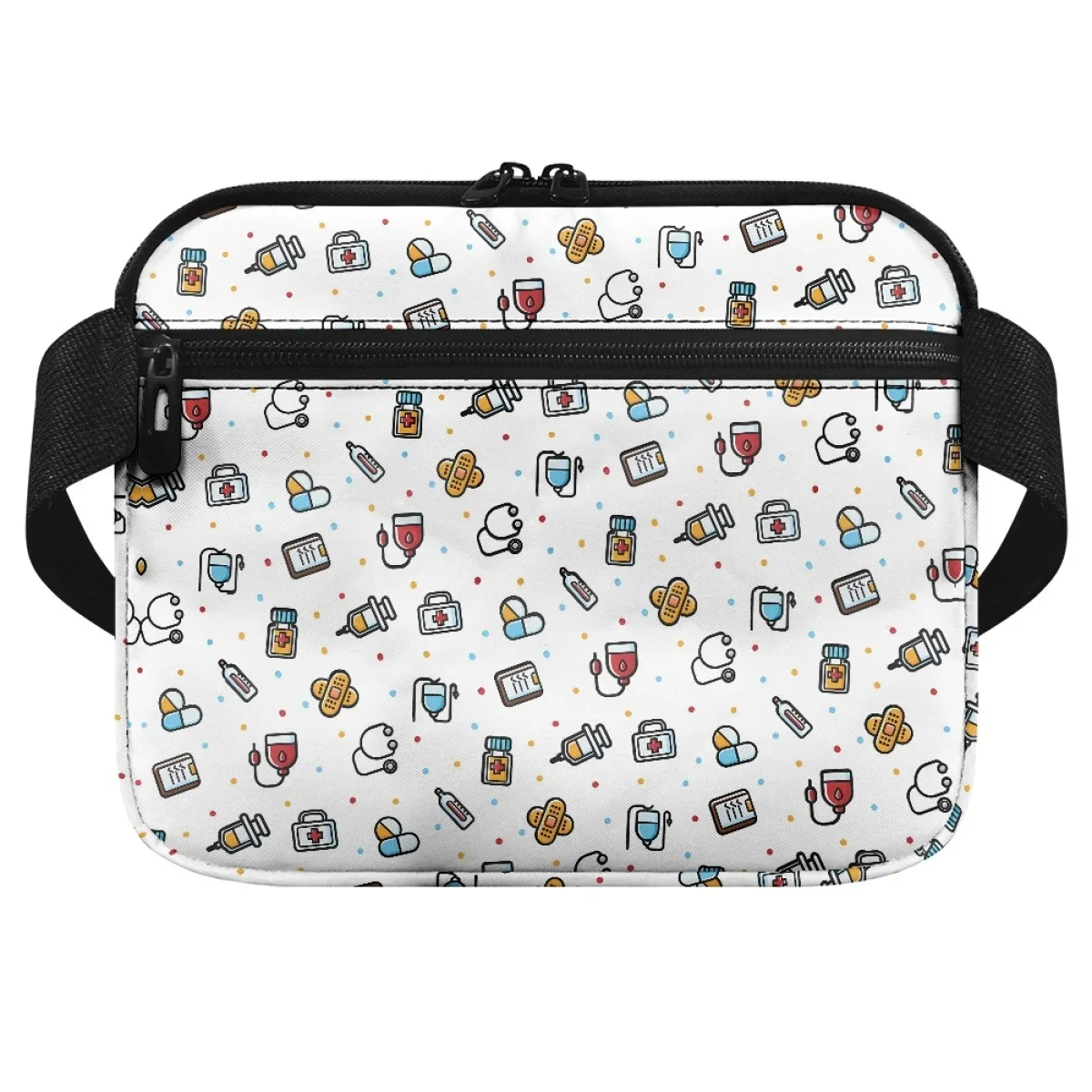 Sac banane pour infirmière de dessin animé, sac portable pour travailleur hospitalier médical, sangle de taille réglable, fournisseur de médecin paramédic, vente en gros