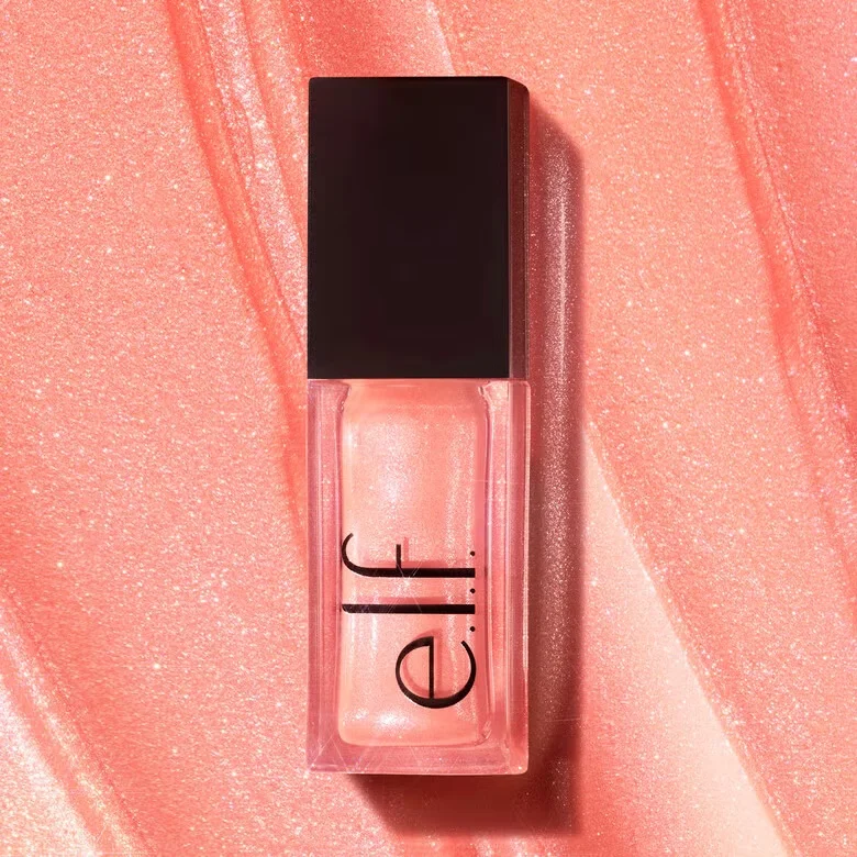 ELF Glow Reviver Lip Oil Glimmer Moisturizing Non-sticky Vibrant Color Lightweight Film-Forming Not Greasy Fruit Jelly Lip Gloss