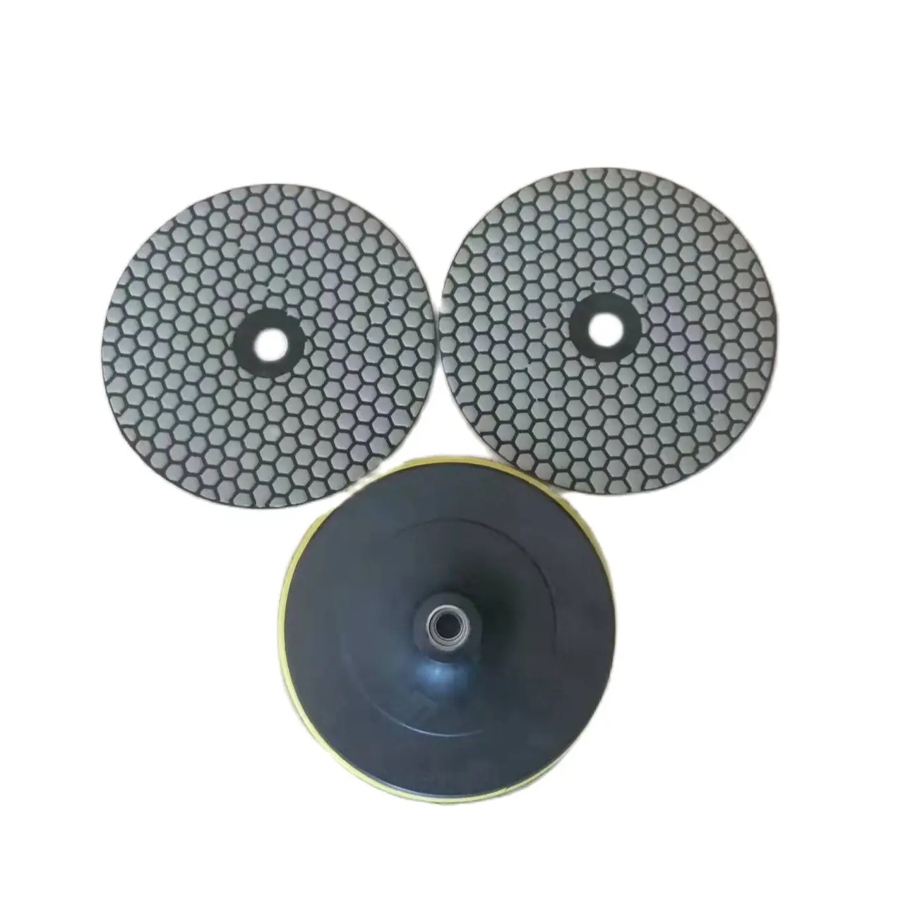 

7 Pieces 7 lnch 180mm Abrasive Diamond Dry PoIishing Pads Shaped PoIish Disc For Grinding MarbIe Granite Concrete