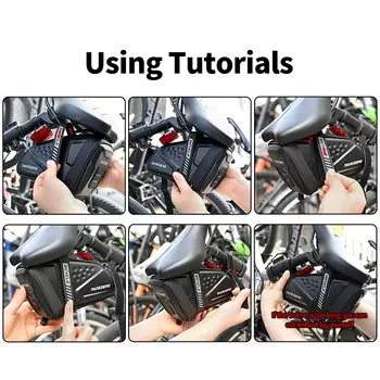 Cykelsadelväska Vattentät Mountainbike Sadelförvaring Sadel Bak Verktygsväska Sadel Utomhuscykling MTB Tillbehör 10 best sales Bags motorcycle - №6