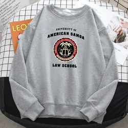 University Of American Samoa Law School Women Sweatwear Basic Comfortable Sweatshirts Creativity Sports Loose Female Pullovers