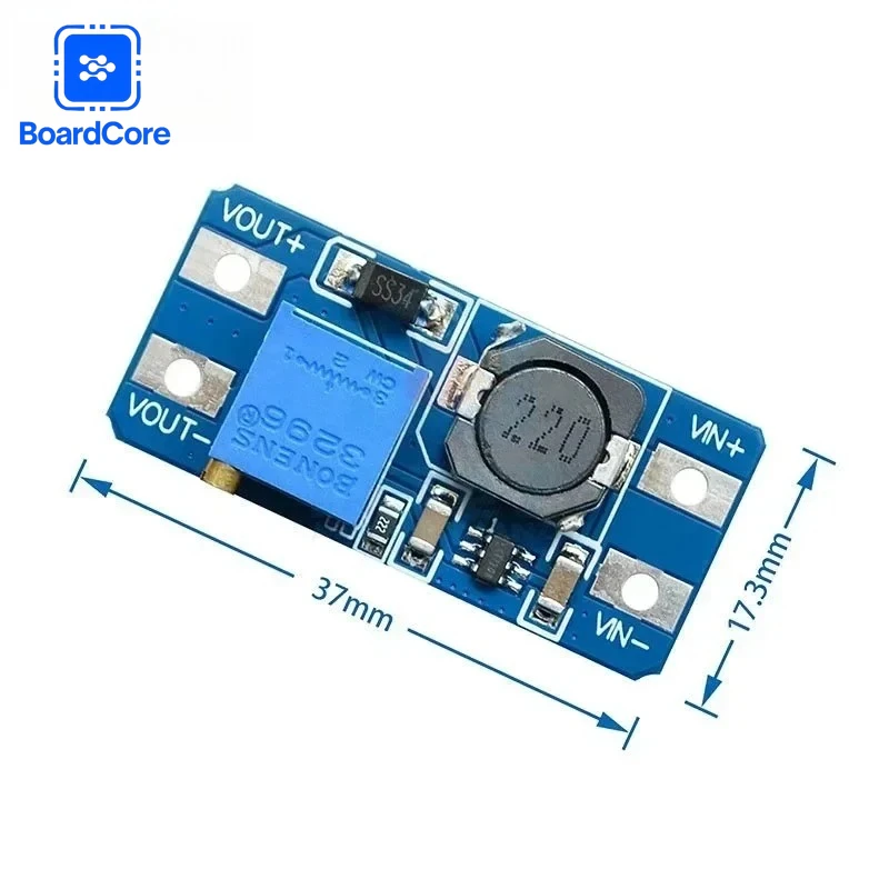 1-20PCS MT3608 DC-DC Step-Up Converter 28V 2A Max Output Booster Power Supply Module Boost Step-up Board for Arduino