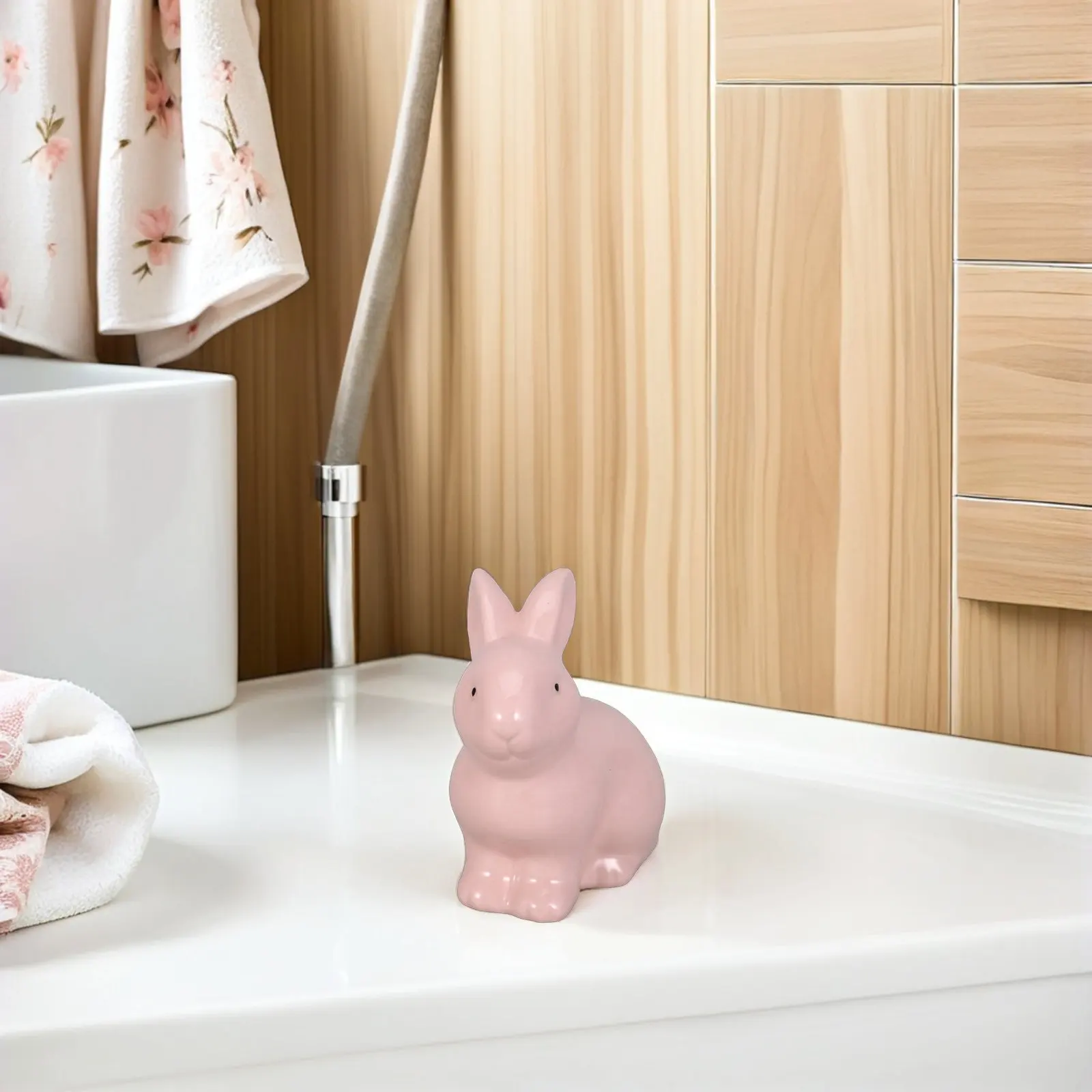 

Ceramic Toilet Bolt Covers Decorative Bunny Shaped Screw Caps Bathroom Floor Bolt Protectors Easy Installation Toilet Decor