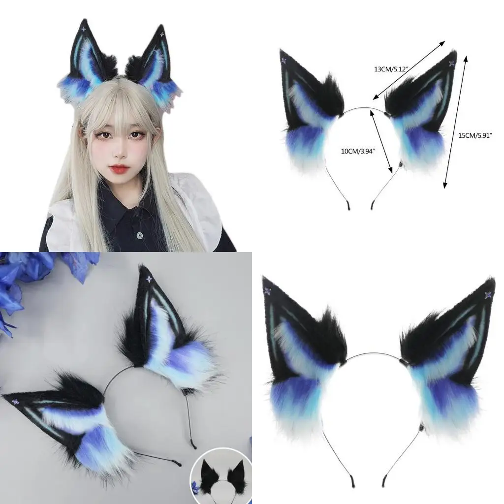 

R1WE Animes Ear Hairhoop RolePlay Game Stage Hairband Halloween Headpieces