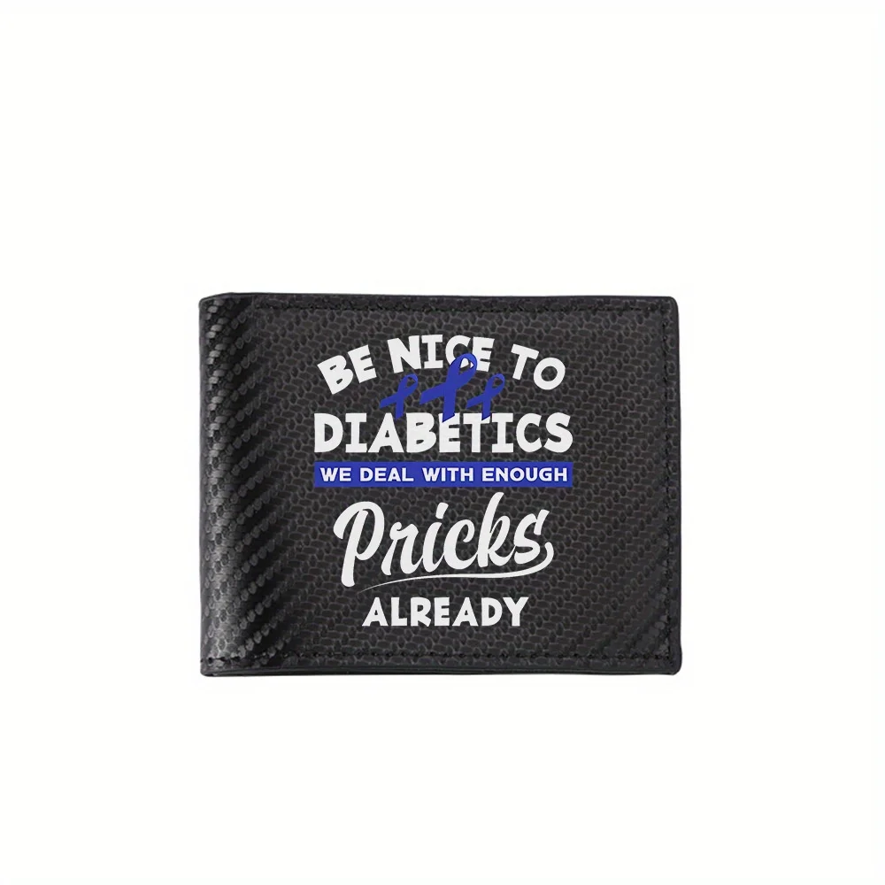 

Будьте доброй для диабетиков, укусы уже. Мужские кошельки, простые деловые современные стильные принты, дизайн, подарки для отца, парня, Chr