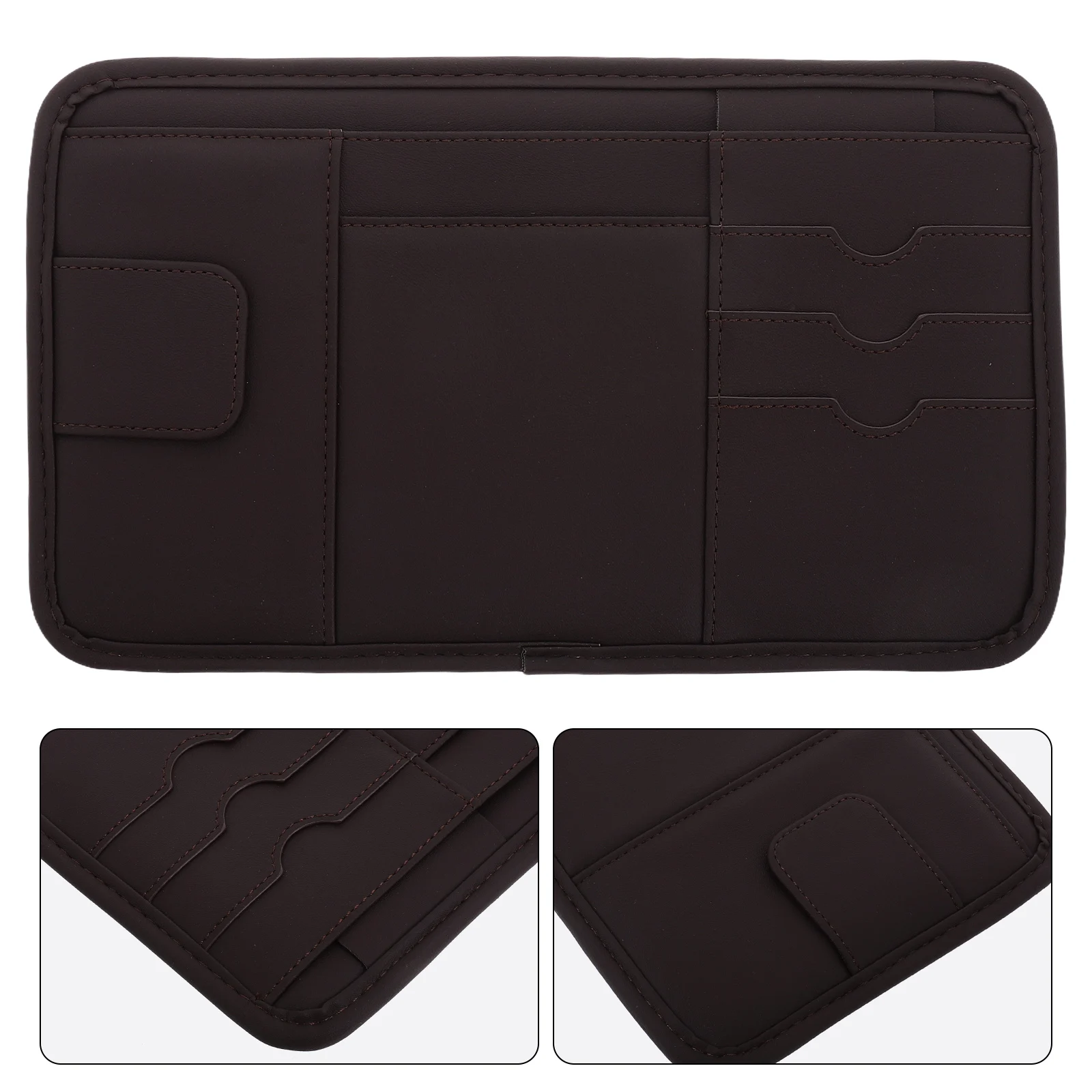 

Multi-Use Organizer Compact Auto Storage Pouch For Sunglasses Eyeglasses Space-Saving Easy Access Pu Material Stylish