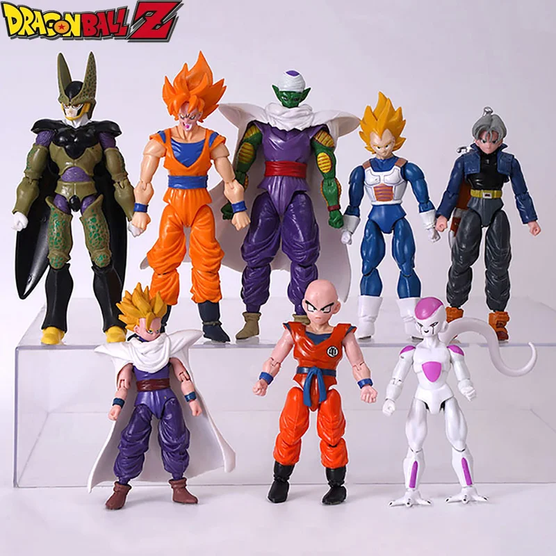 Juego de figuras de acción de Super Anime de sangre caliente, Son Goku, Son Gohan, Vegeta, Frieza, juguetes de modelos coleccionables, regalo para niños