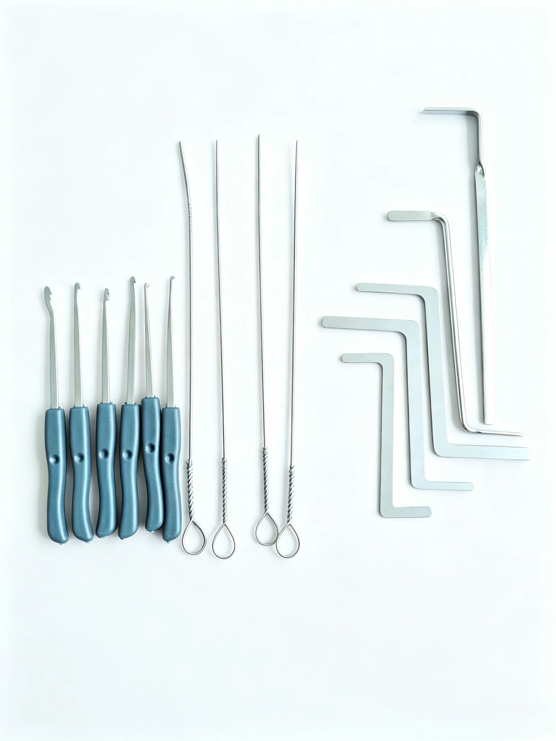 15Pcs Locksmith Extractor Tools Kit Broken Key Remove Tool Set with Tension Wrench Tools for Family,Home Life Helper