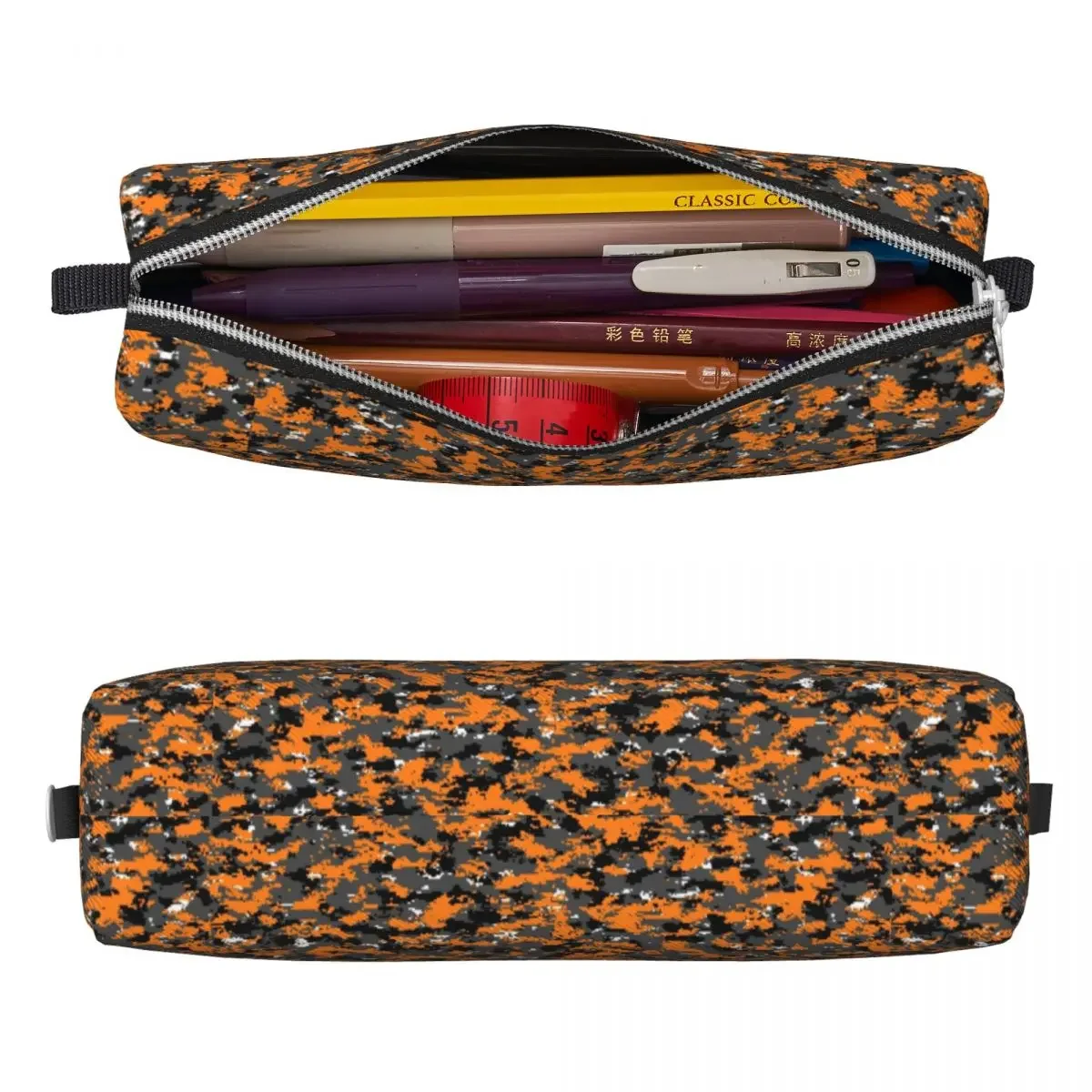 Hunter Orange Camouflage Pencil Cases Camo  Box Pen for Student Large Storage Bag School Supplies Gift Stationery