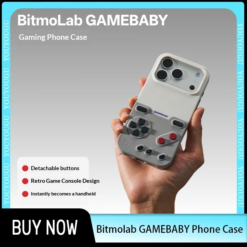 

Bitmolab GAMEBABY Phone Case Custom Game Controllers for IPhone 17 Pro/Pro Max Support GB GBC NES Key Layout Gamepads Phone Case