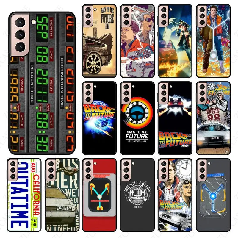 DeLorean Time Machine Back to the Future For samsung galaxy S24 ULTRA S23PLUS S21 S20fe S20ULTRA S21Fe S22PLUS S23ULTRA cases