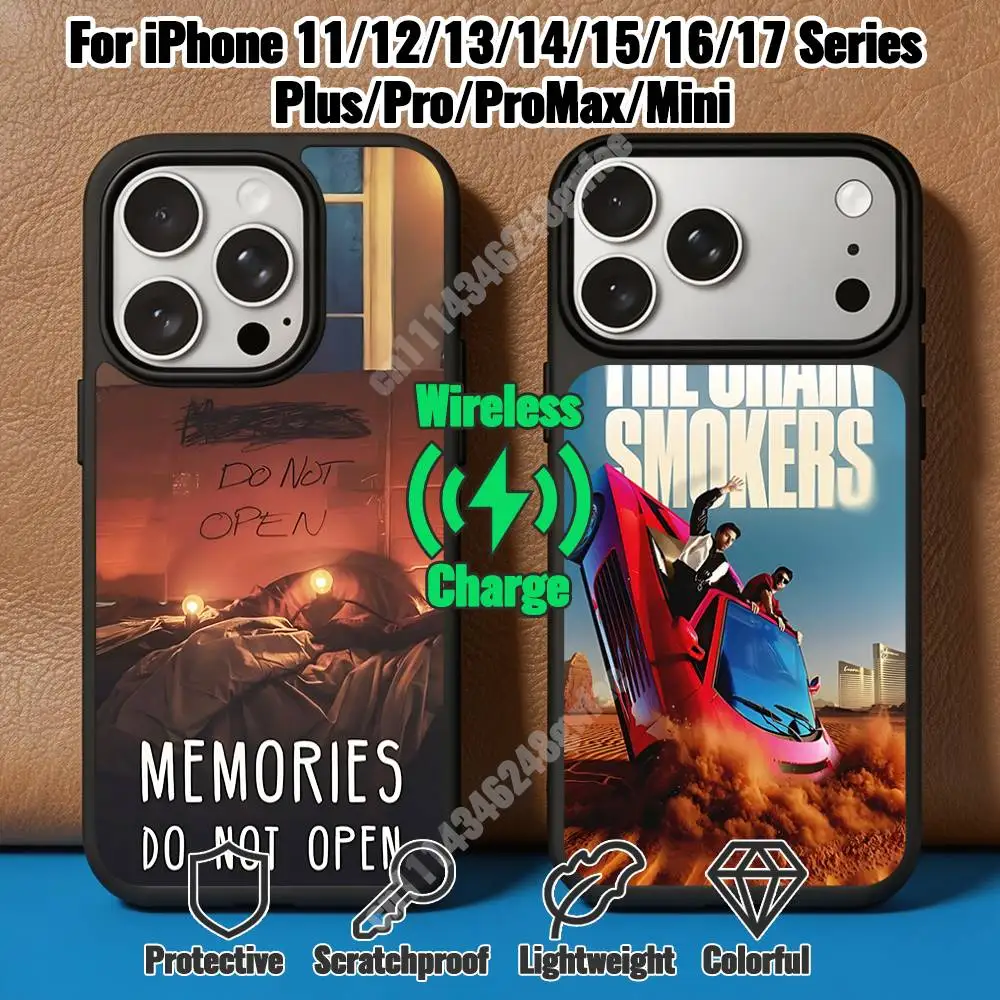 The C-Chainsmokers Summertime Friends Magnetic Charge Case for iPhone 17 16 Pro Plus 15 14 Max Mini 13 12 11 Secure Protector