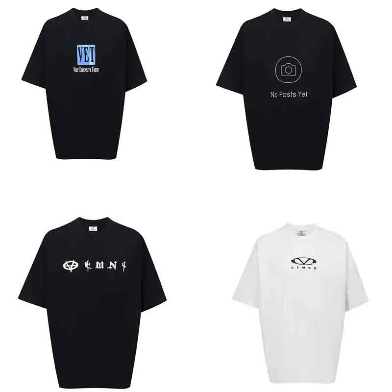 

2025 s/s Luxury VT Paris France Logo Printed Women Men T shirts tees Oversized Men Casual Cotton T shirt