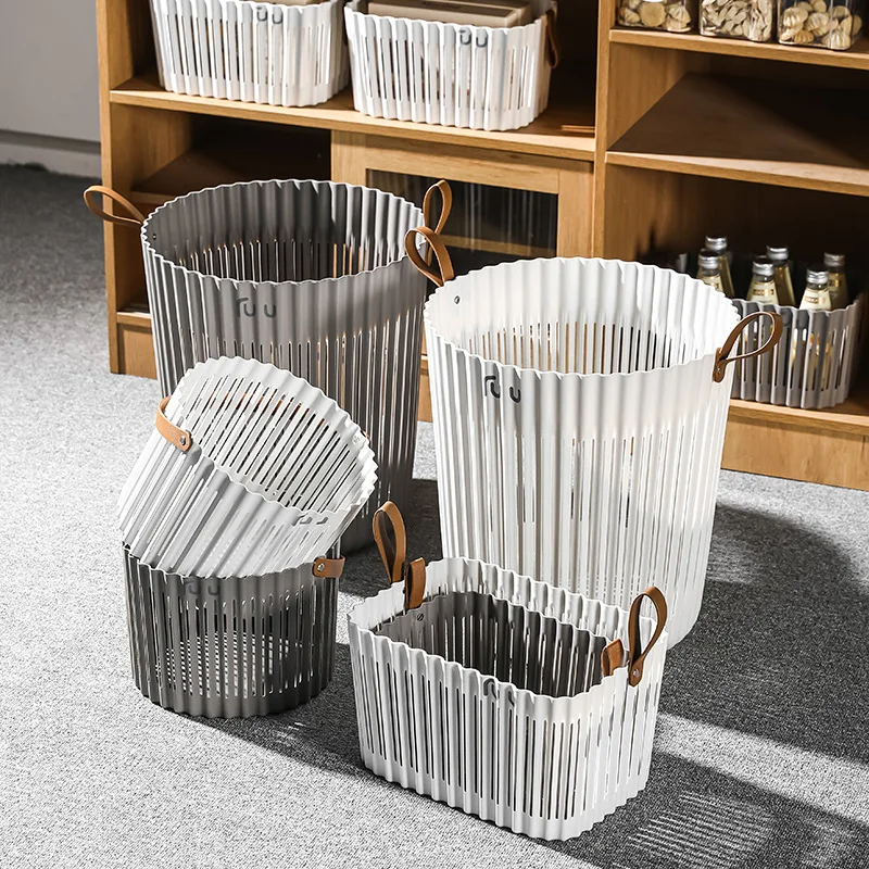 Plastic Bathroom Clothing Basket Woven Picnic Small Hand-held Vegetable Frame Fruit Tabletop Storage Basket Home Furnishings