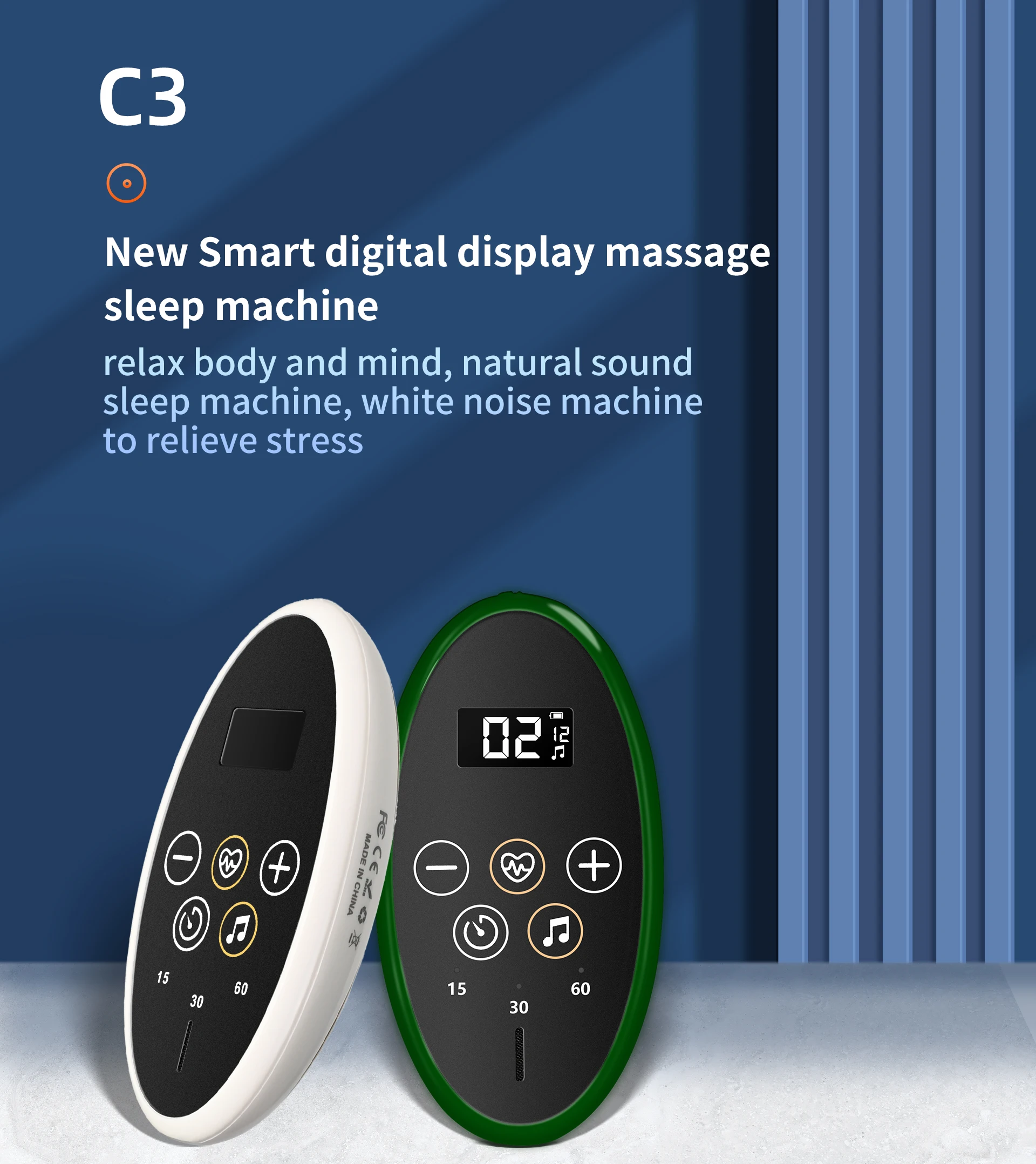 Electrotherapy Stimulator Sleep Aids Device for the treatment of stress/anxiety/insomnia/migraine/relaxation