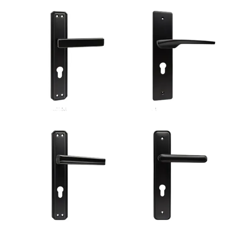 

Premium Zinc Alloy Black Gold White Simple Design Square Design Lock Modern Door Handle