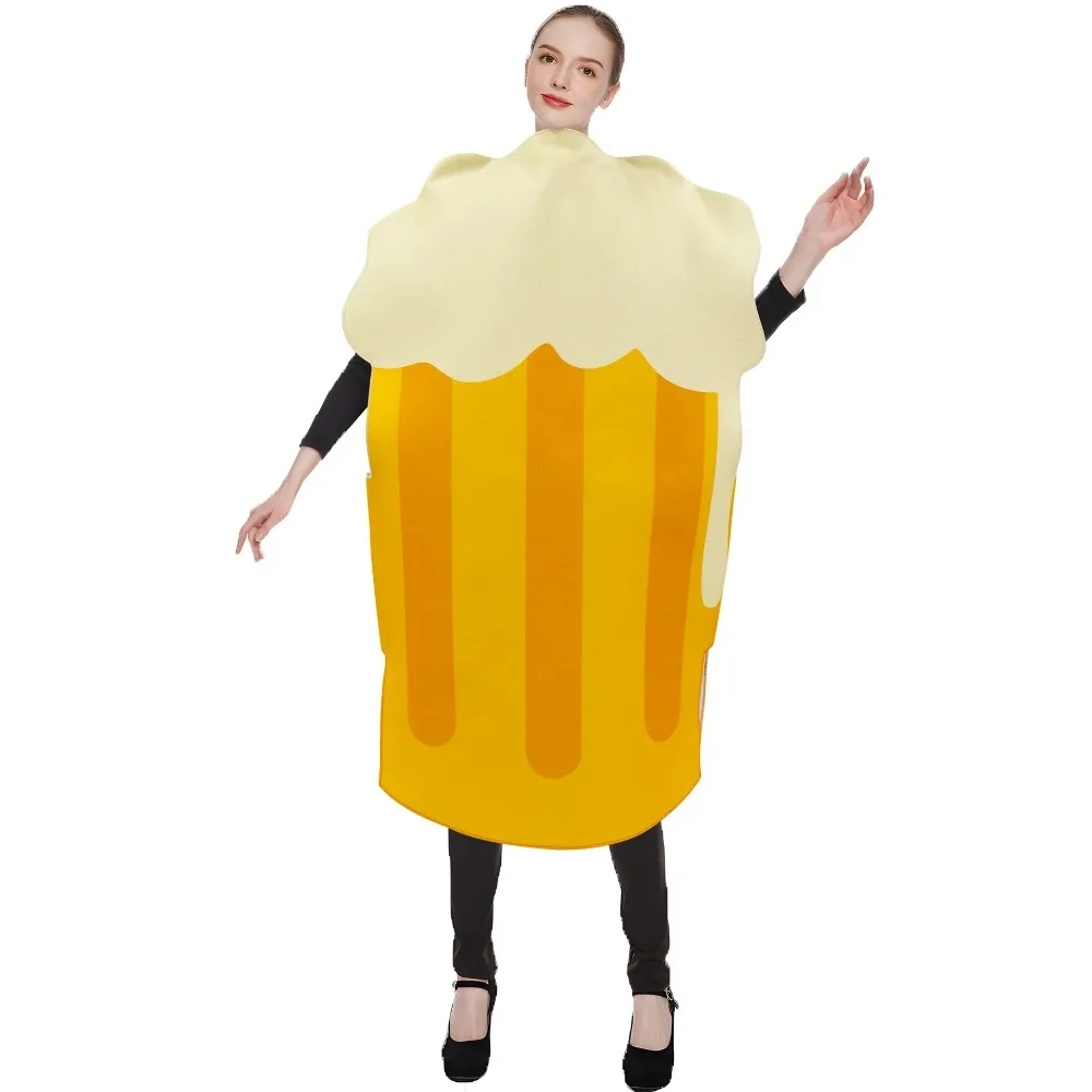 Funny Cosplay Beer Goblet Sponge Costumes Props for Adult Halloween Carnival Fancy Dress Up Performance Stage Cosplay Costume