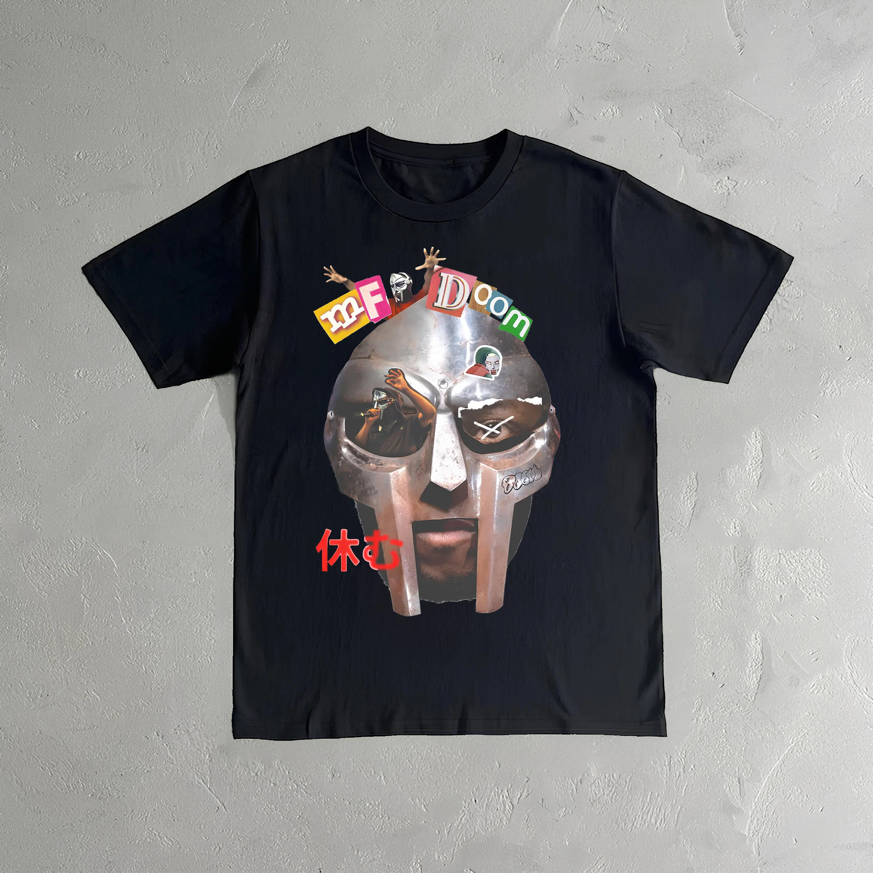 MF DOOM وجه معدني حقيقي الهيب هوب التي شيرت الشارع موضة الاتجاه Y2K القطن الخالص للجنسين Harajuku الرجال الملابس