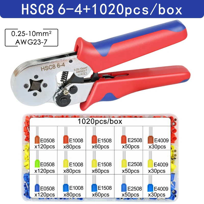 Beentje Krimptang HSC8 6-4/6-6 Elektrische Crimper Tang Voor Draad End Crimp Buis Terminals elektrische Circuit Reparatie - afbeelding 1