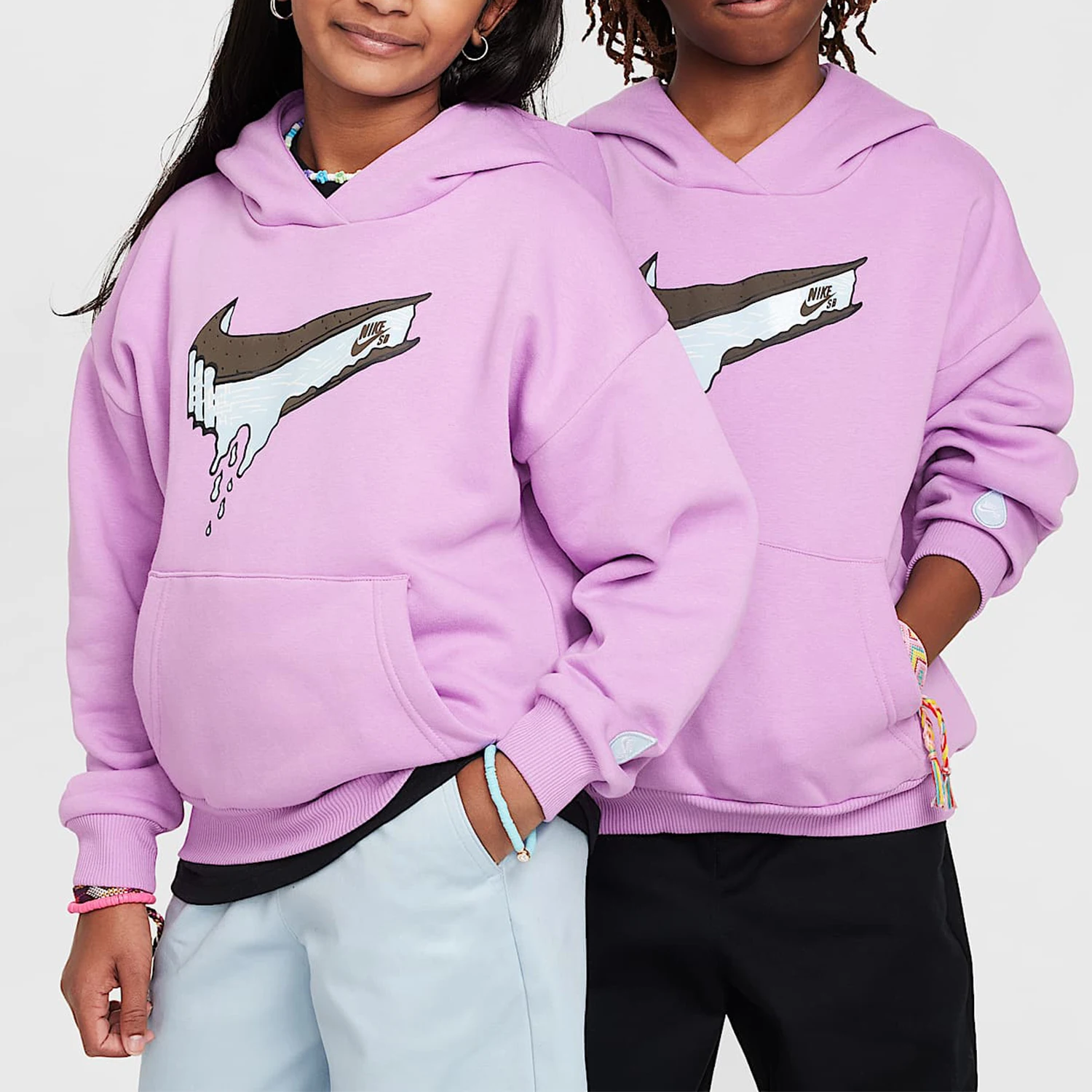 

Официальная флисовая толстовка Nike SB EasyOn для больших детей с капюшоном для скейтбординга HF8801-532