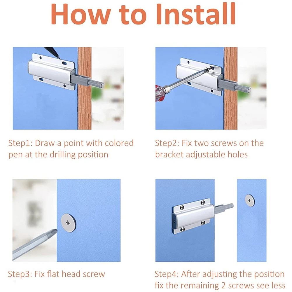 A44I-Push Latches Push To Open Door Catches Push To Close Magnetic Latch Touch Opener For Draw Kitchen Cabinet
