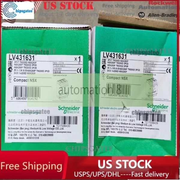 

Автоматический выключатель Lv431631 Nsx250f, новый оригинальный точечный Plc