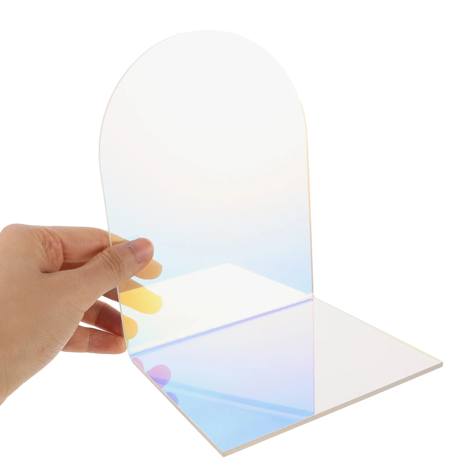 

1 Pair L-Shaped Bookend Acrylic Desktop Organizer For Books Magazines Cds File Storage Study Office Home Decor Book Ends Stands