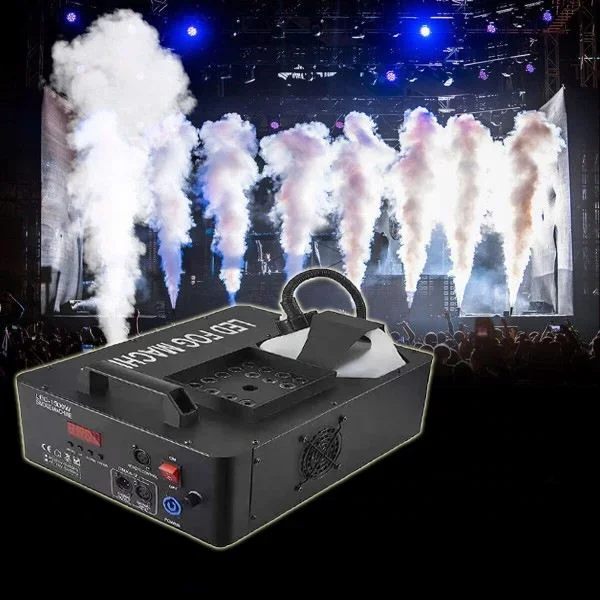 SP vertical fog 1500w DMX 24 LED output stage light mini fog machine rgb led mini stage smoke machine dmx for wedding