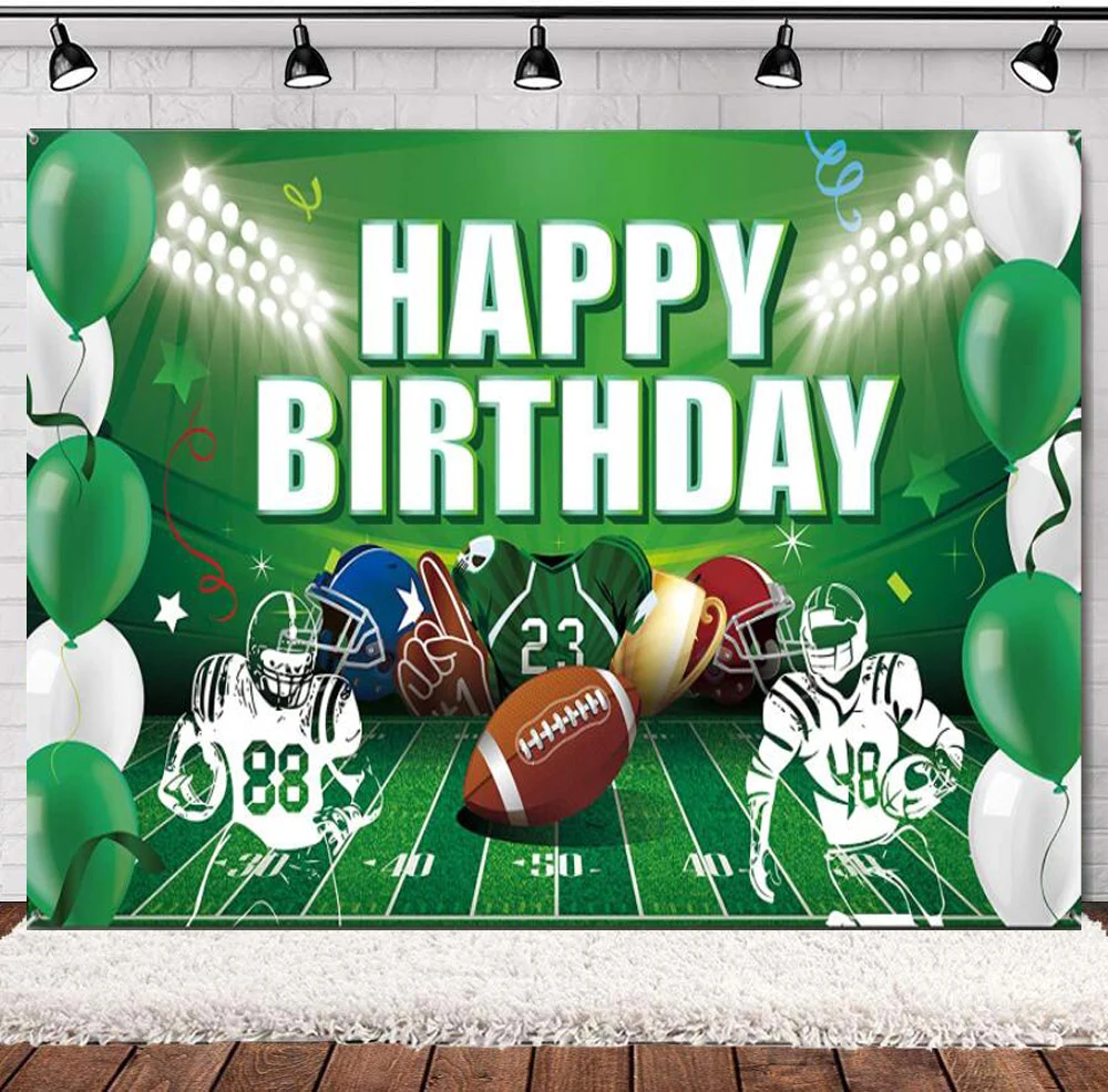 Football Birthday Party Photography Backdrop Decoration Banner Super Bowl Game Day Sports Fan Supplies Boy Favors Background