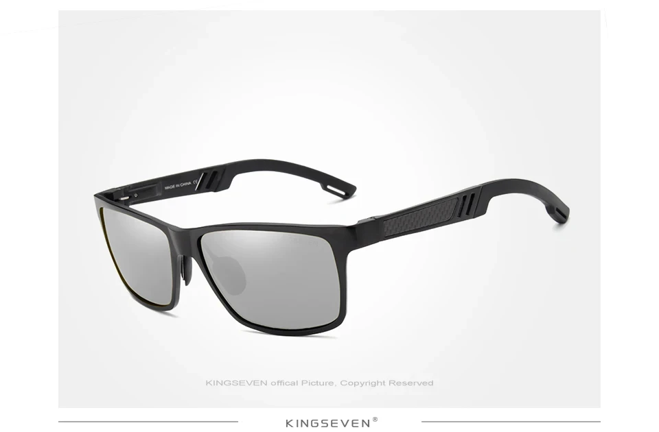 KINGSEVEN Männer Polarisierte Sonnenbrille Aluminium Magnesium Fahren UV400 Gläser Rechteck Shades Augenschutz Luxus Männlichen Brillen – Detail 10