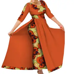 Customize BintaRealWax Women African Slim Fit Dress Traditional Elegent Female Ankara Party Wedding Robe Church Dress WY7963