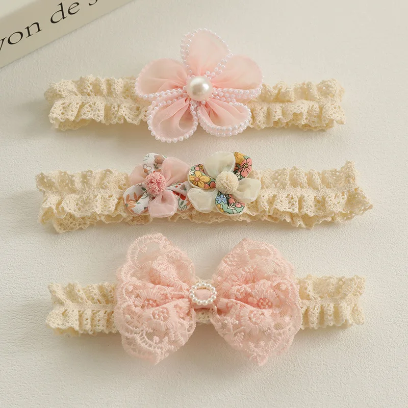 

Diamond Bow Baby Princess Elastic Headband Newborn Chiffon Flower Nylon Hair Bands Girls Infant Toddler Floral Hair Accessories