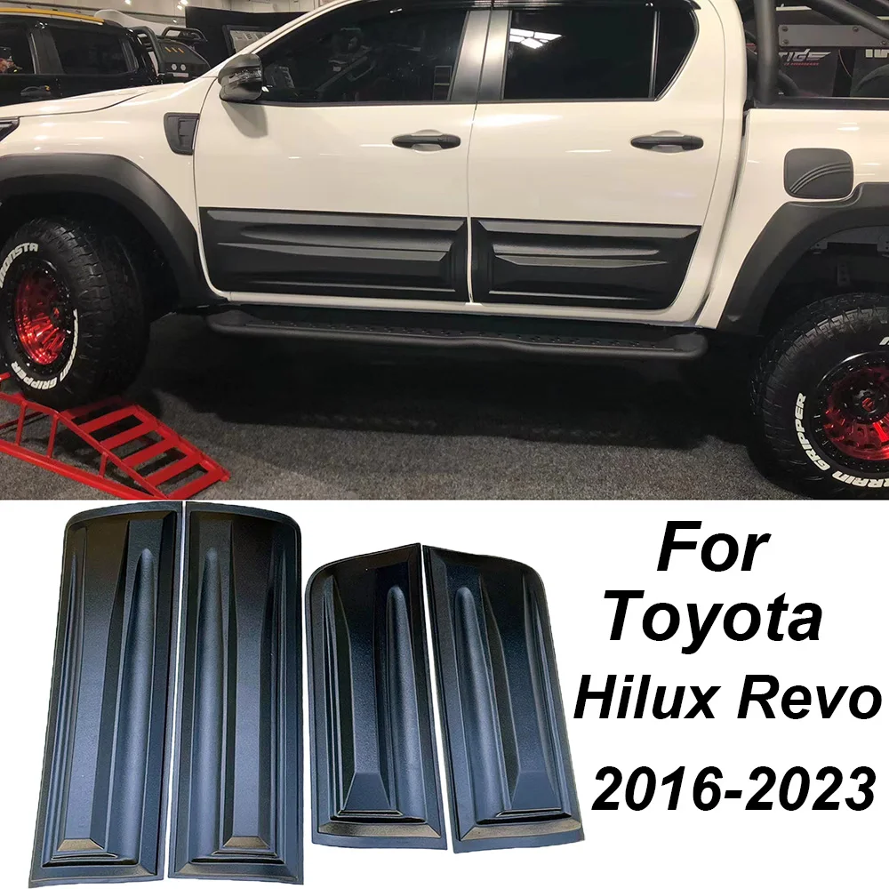 

Накладки на дверь, крышка для Toyota Hilux Revo 2016-2023, чехлы, автомобильные внешние аксессуары, Стайлинговые молдинги
