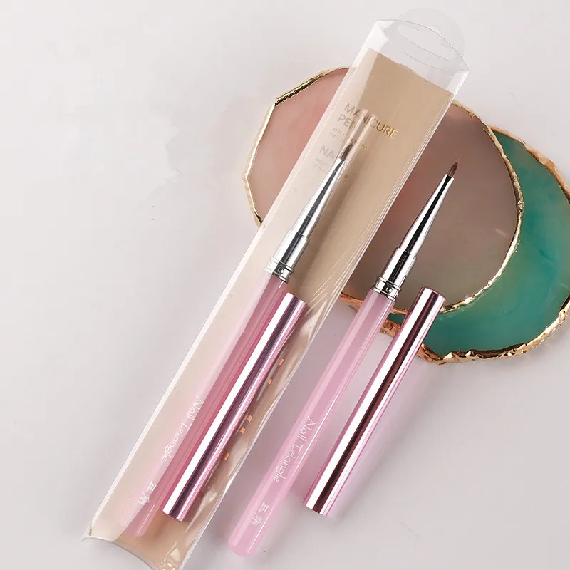 1 قطع الأخضر الوردي الثلاثي فرشاة مسمار فرشاة فنية اللوحة رسم القلم الاكريليك هلام الأشعة فوق البنفسجية تمديد فرشاة