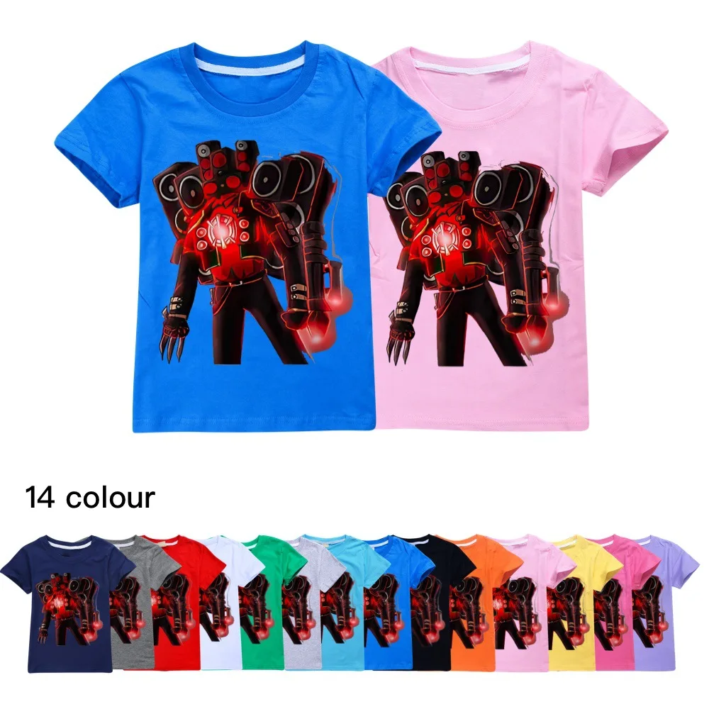 

Skibidi Toilet Kids Cartoon Tees Game Speakerman Boss Titan TV Man 3D Print T Shirt Funny Shirt Children Summer Clothes Tee Top