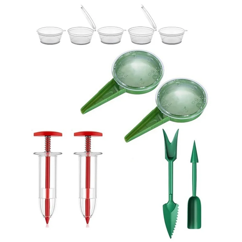 AF90-Mini Seeder Seed Seeder Tools, Hand Seedling Spreader And Broom Set, Small Spreader Handheld Seeder