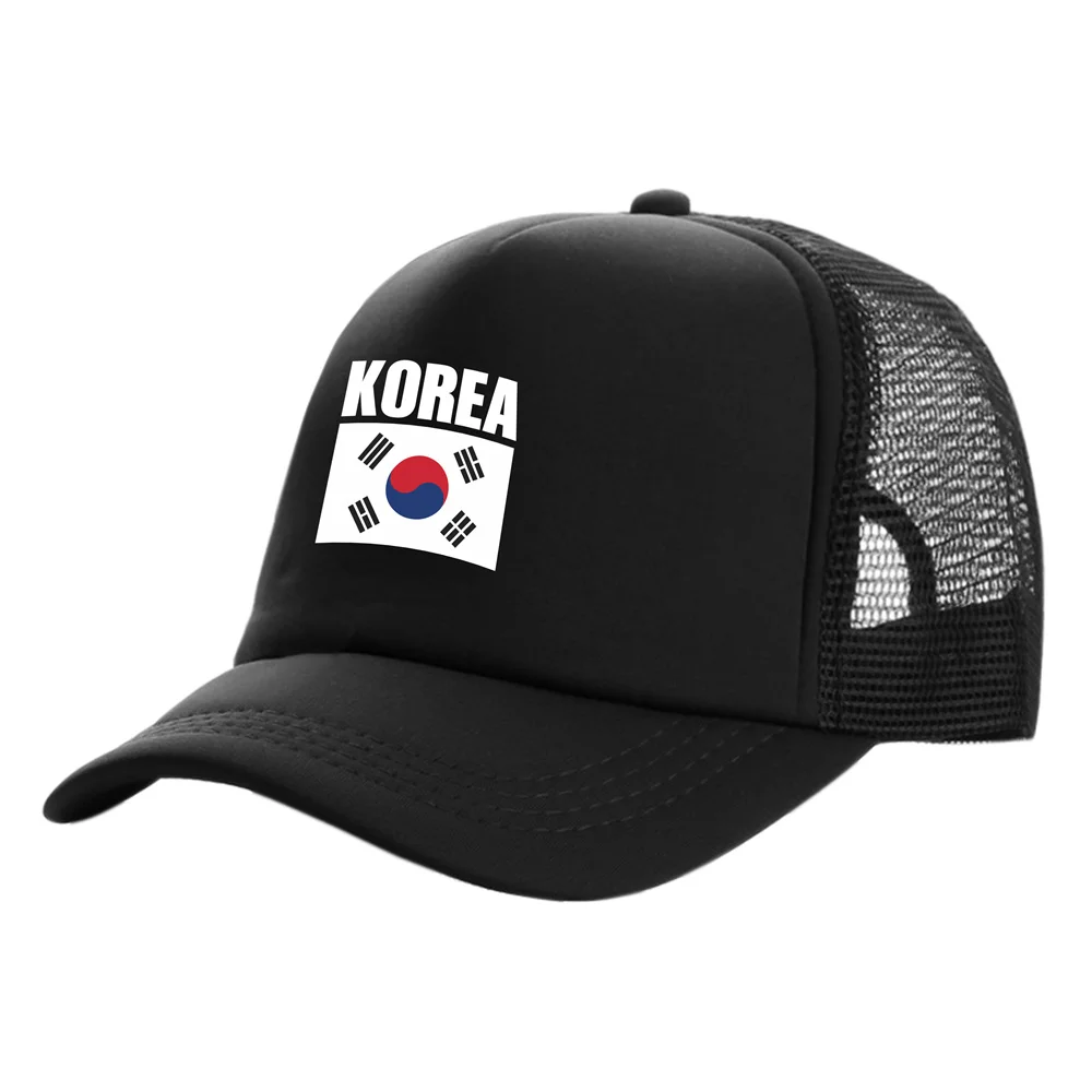 South Korea Trucker Caps Men South Korea National Hat Baseball Cap Cool Summer Unisex Mesh Net Caps