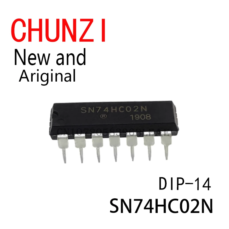100PCS New and Original Integrated IC 74HC02 74HC02N SN74HC02 DIP-14 SN74HC02N