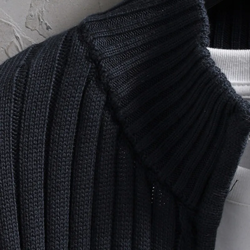 Korean Casual Men Solid Color Cardigan Sweater Spring Autumn High-quality Zipper Long Sleeved Sweaters Coats Knitwear Tops