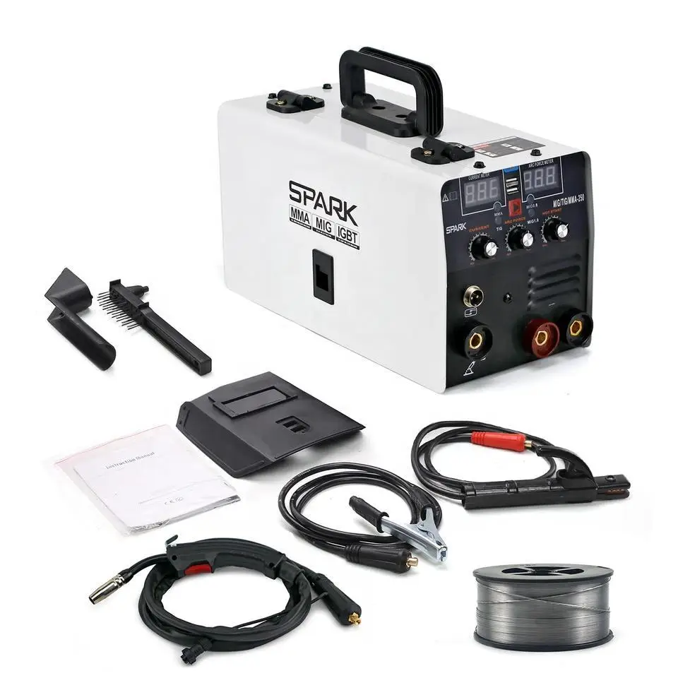 Soldadores MIG de 220V soldador de arco inversor IGBT portátil USB 3 en 1 máquina de soldadura TIG MIG/MMA/levantamiento sin gas 250 Amp