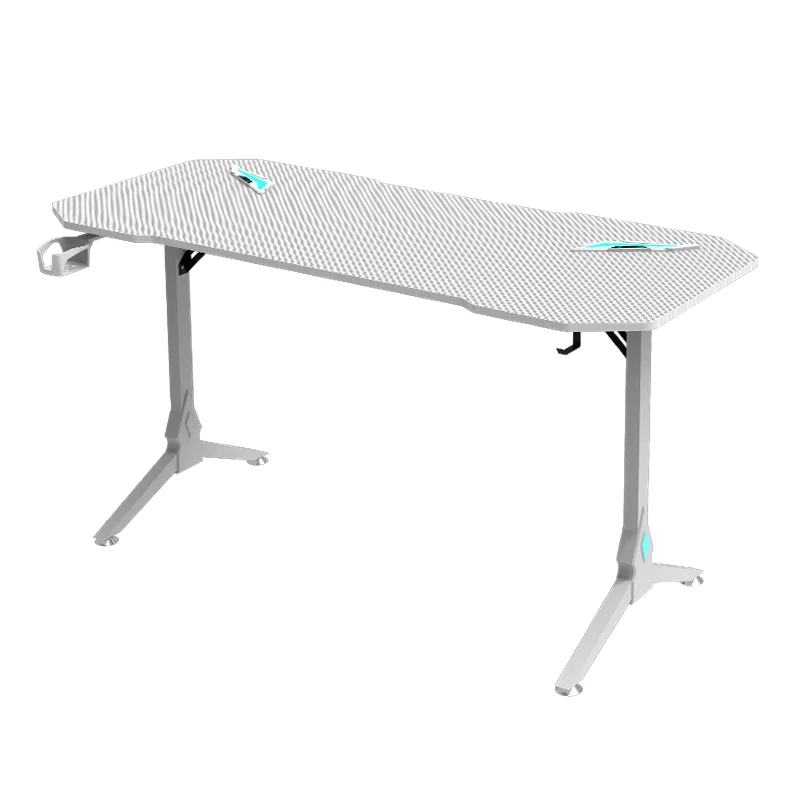 Factory wholesale carbon fiber desktop gaming desk custom black white racing gaming table design PC computer desk for E-sports