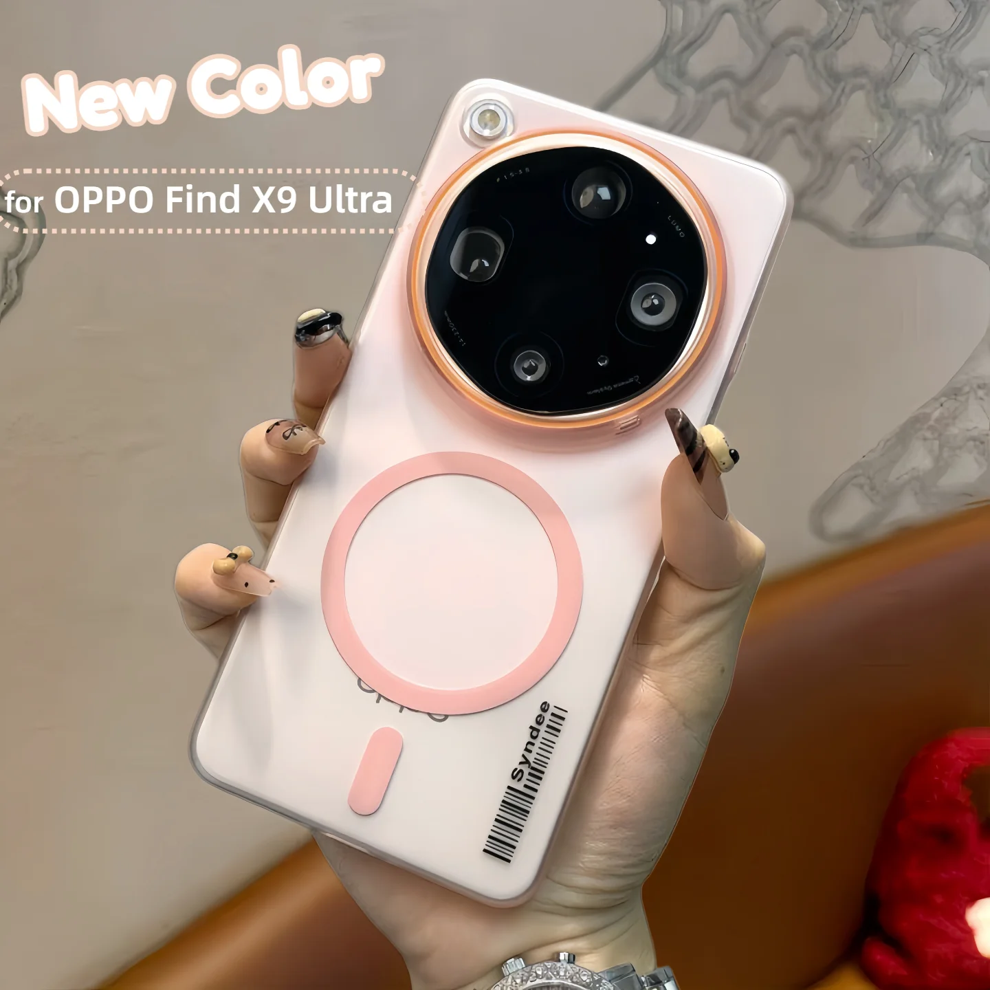 Coque de protection fine et translucide pour OPPO Find X9 Ultra X9S Pro X8S Plus, motif code-barres, nouvelle couleur, magnétique, anti-chute