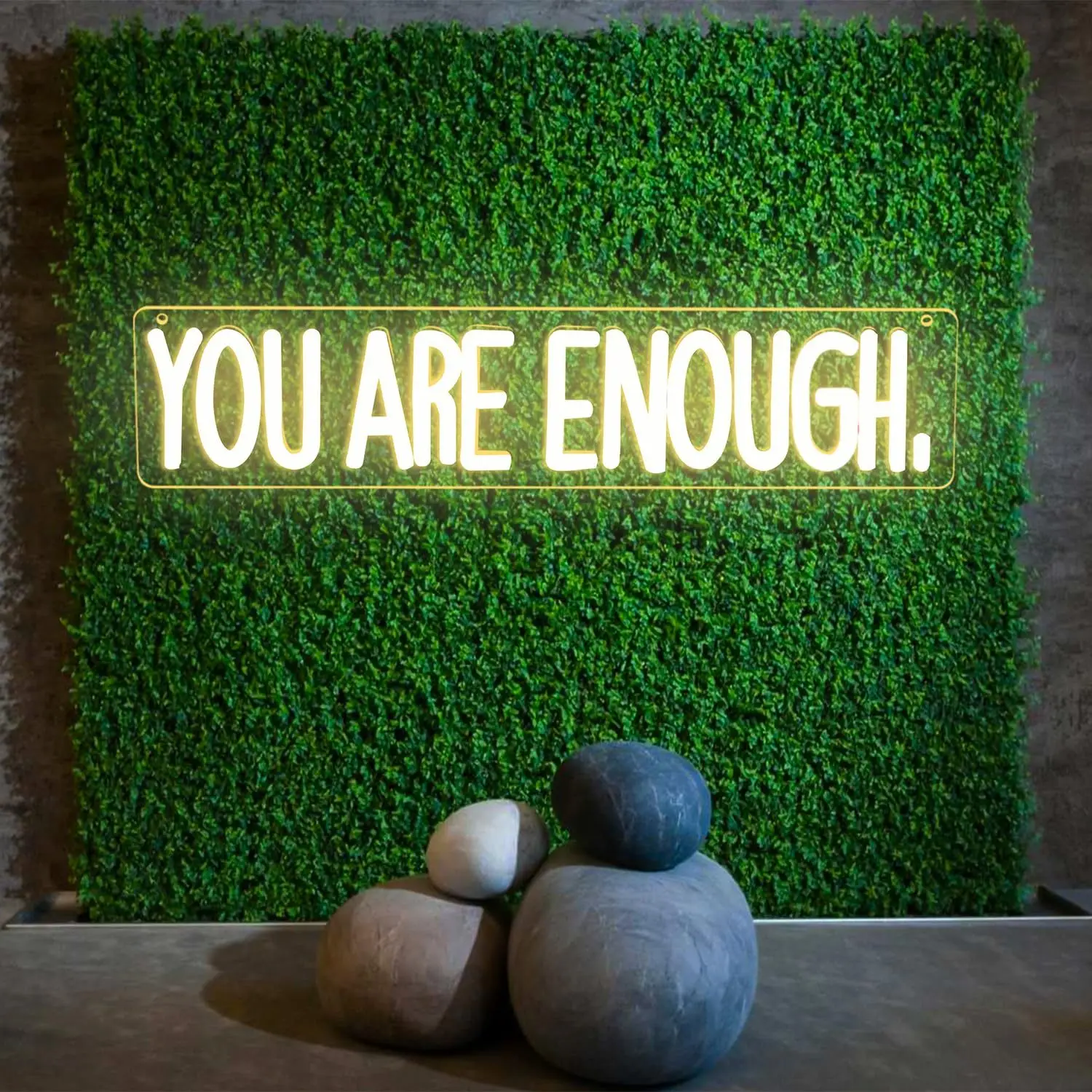 YOU ARE ENOUGH Neon light, simple and powerful, USB powered and dimmable function, suitable for home, office, bedroom