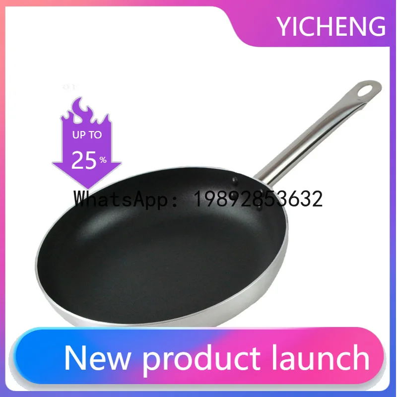 

Non-stick frying pan - household flat bottom skillet for steak, pancakes, multiple sizes - aluminum, induction & gas compatible