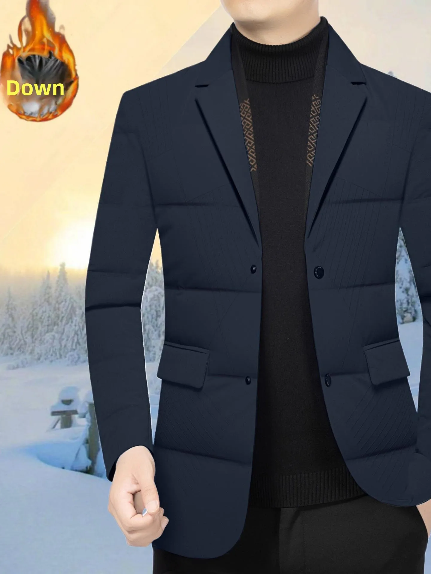 

Мужская легкая пуховая куртка Sli Slim Fit с воротником-шарфом, модная, для города, утепленная, удлиненная, белая, с наполнителем из пуха