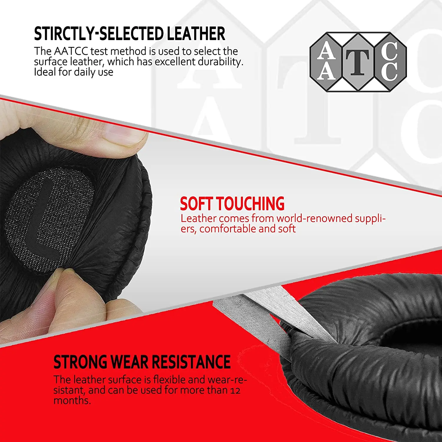 العالمي استبدال بطانة للأذن لسوني MDR-ZX110/MDR-ZX330BT/V150/WH-CH500 ؛ JBL لحن 600bt/T500BT/T450BT وغيرها الكثير