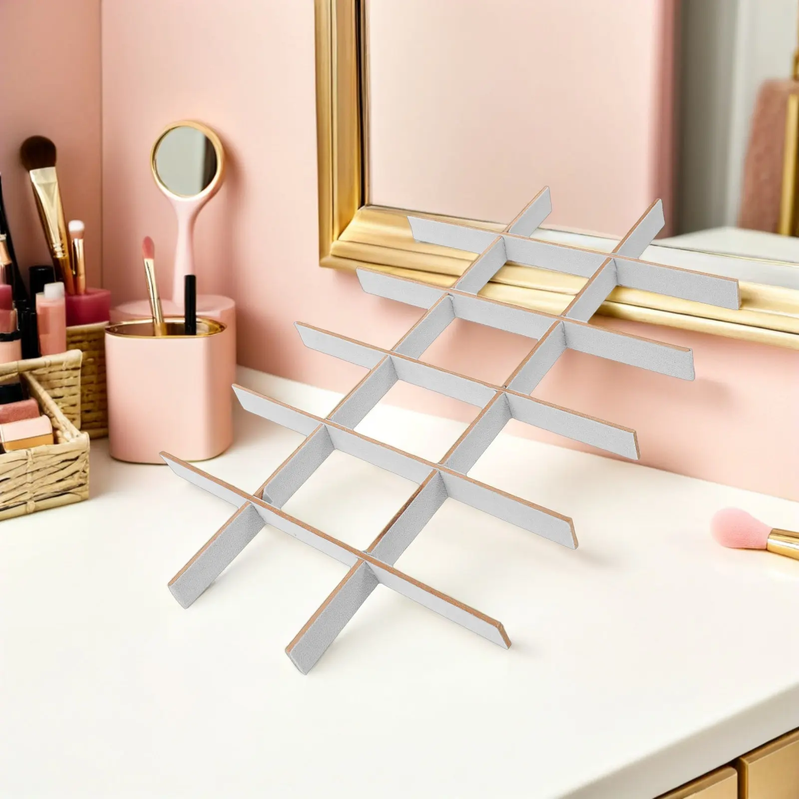 Removable Jewelry Tray Divider Inserts Adjustable Layout Soft Lining for Jewelry Display Storage Box Drawer Organizer